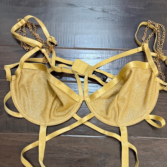 Yandy Gold Strappy Lingerie Set - Picture 2 of 9